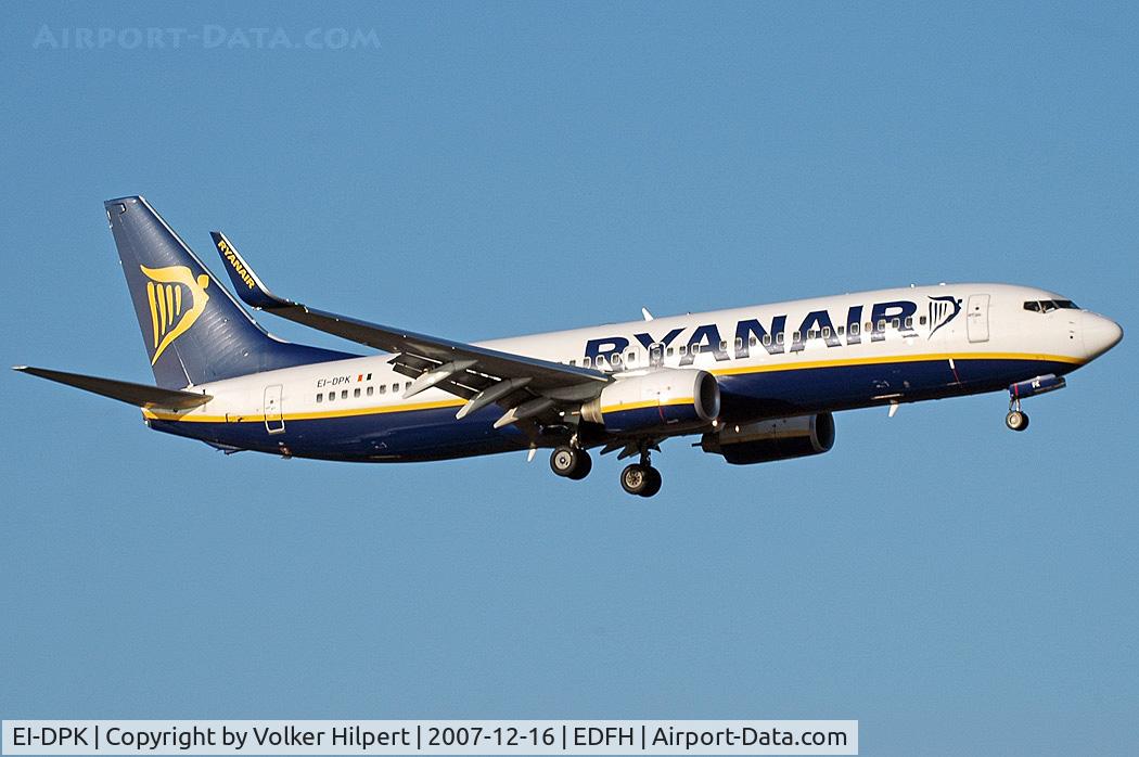 EI-DPK, 2007 Boeing 737-8AS C/N 33610, Ryanair