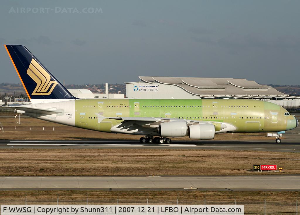 F-WWSG, 2007 Airbus A380-841 C/N 010, C/n 010 - For Singapore Airlines