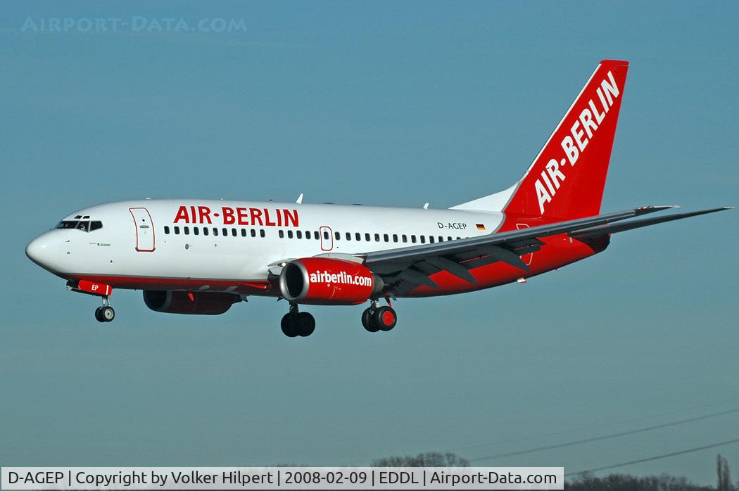 D-AGEP, 1998 Boeing 737-75B C/N 28102, at dus