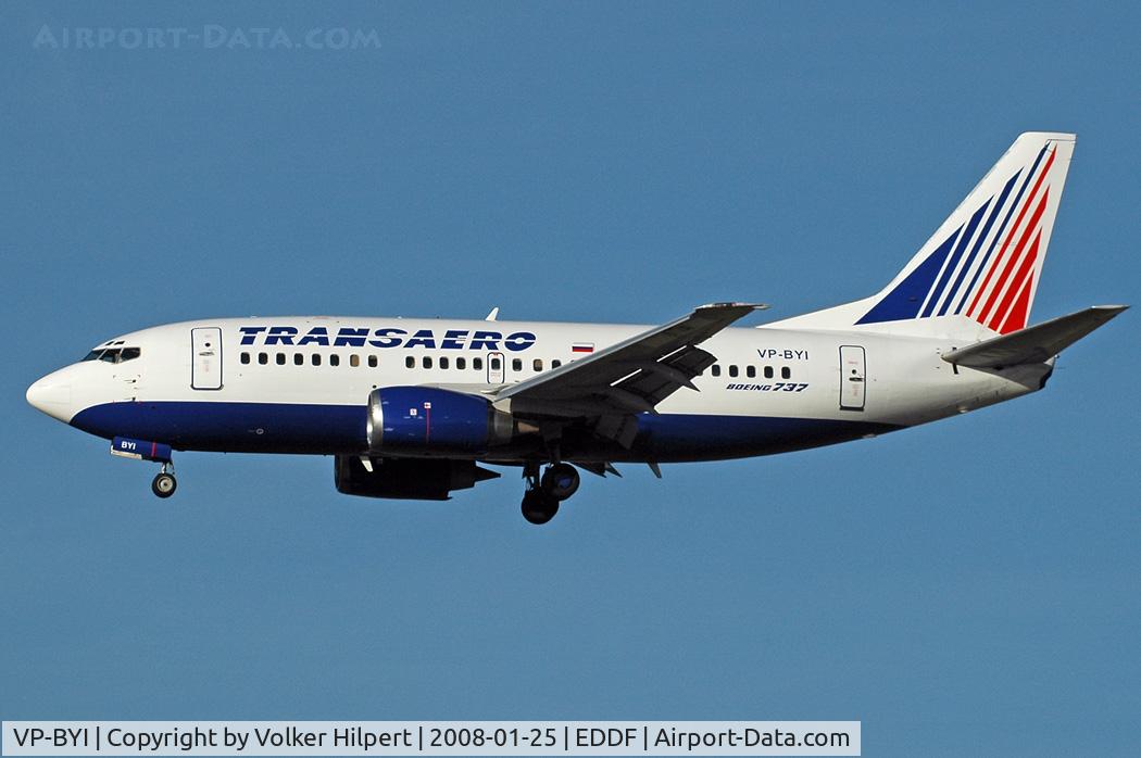 VP-BYI, 1998 Boeing 737-524 C/N 28921, Transaero