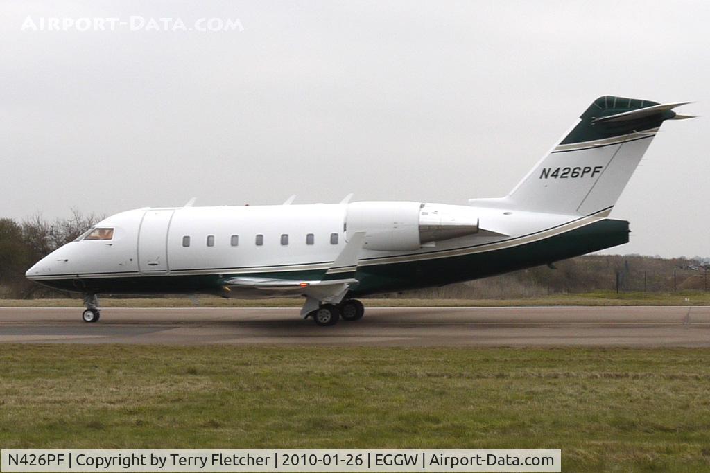 N426PF, 2002 Bombardier Challenger 604 (CL-600-2B16) C/N 5547, Challenger CL 604 at Luton