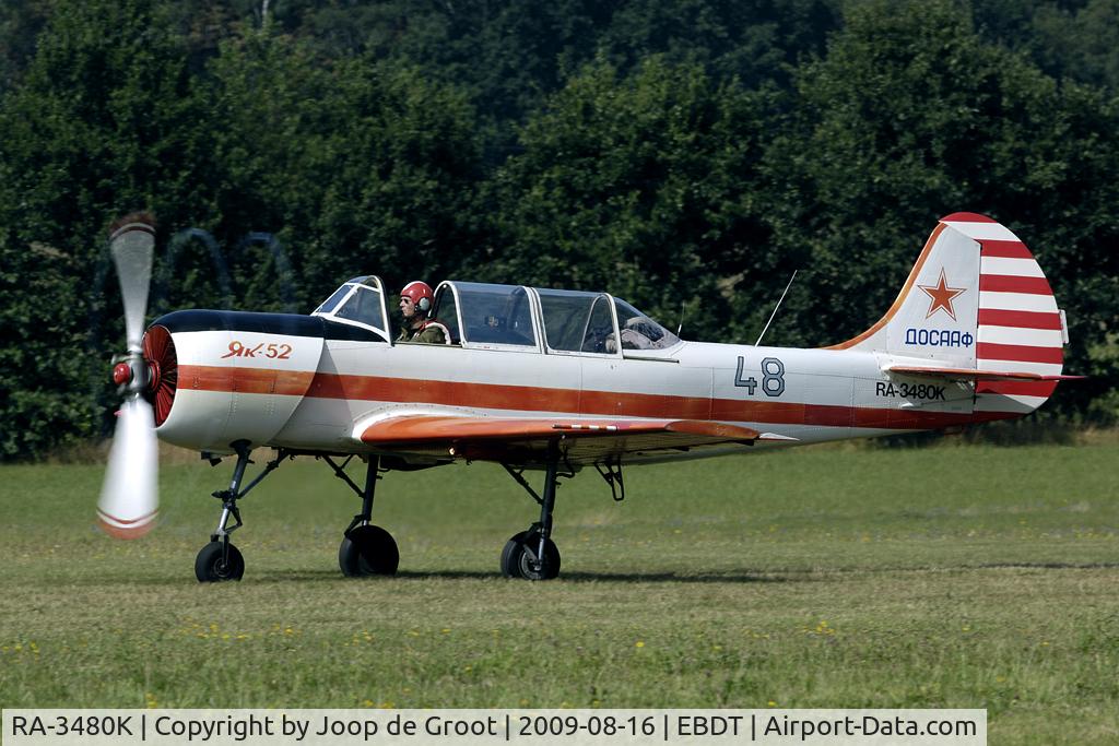 RA-3480K, Yakovlev Yak-52 C/N 9111413, This former DOSAAF Yak-52 is now active in the warbird cicuit.
