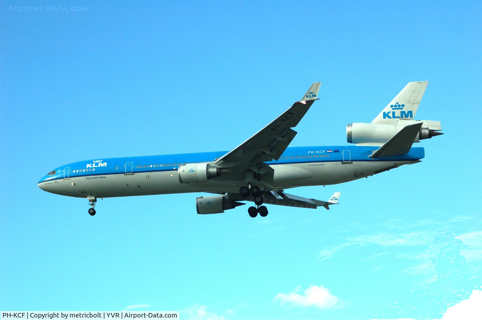 PH-KCF, 1994 McDonnell Douglas MD-11 C/N 48560, Landing at YVR