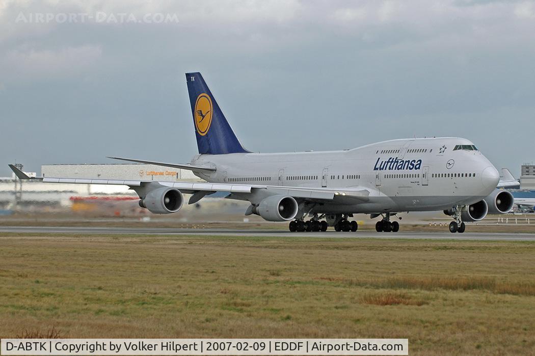 D-ABTK, 2001 Boeing 747-430 C/N 29871, Lufthansa