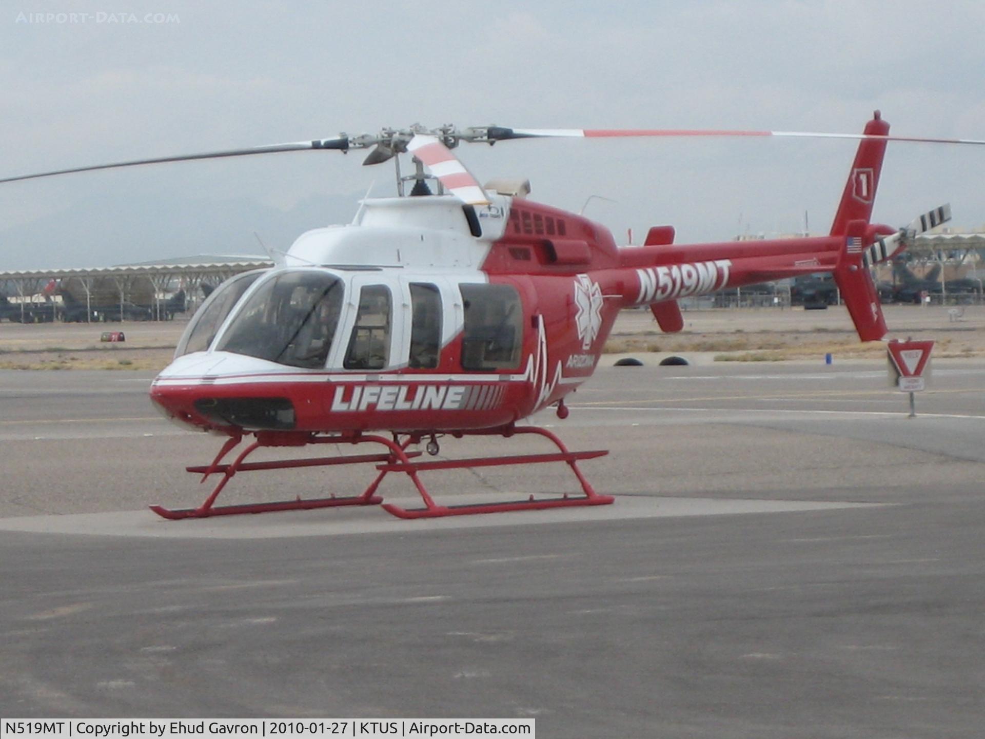 N519MT, 2009 Bell 407 C/N 53956, Lifeline Helicopter at Med-Trans hangar, KTUS