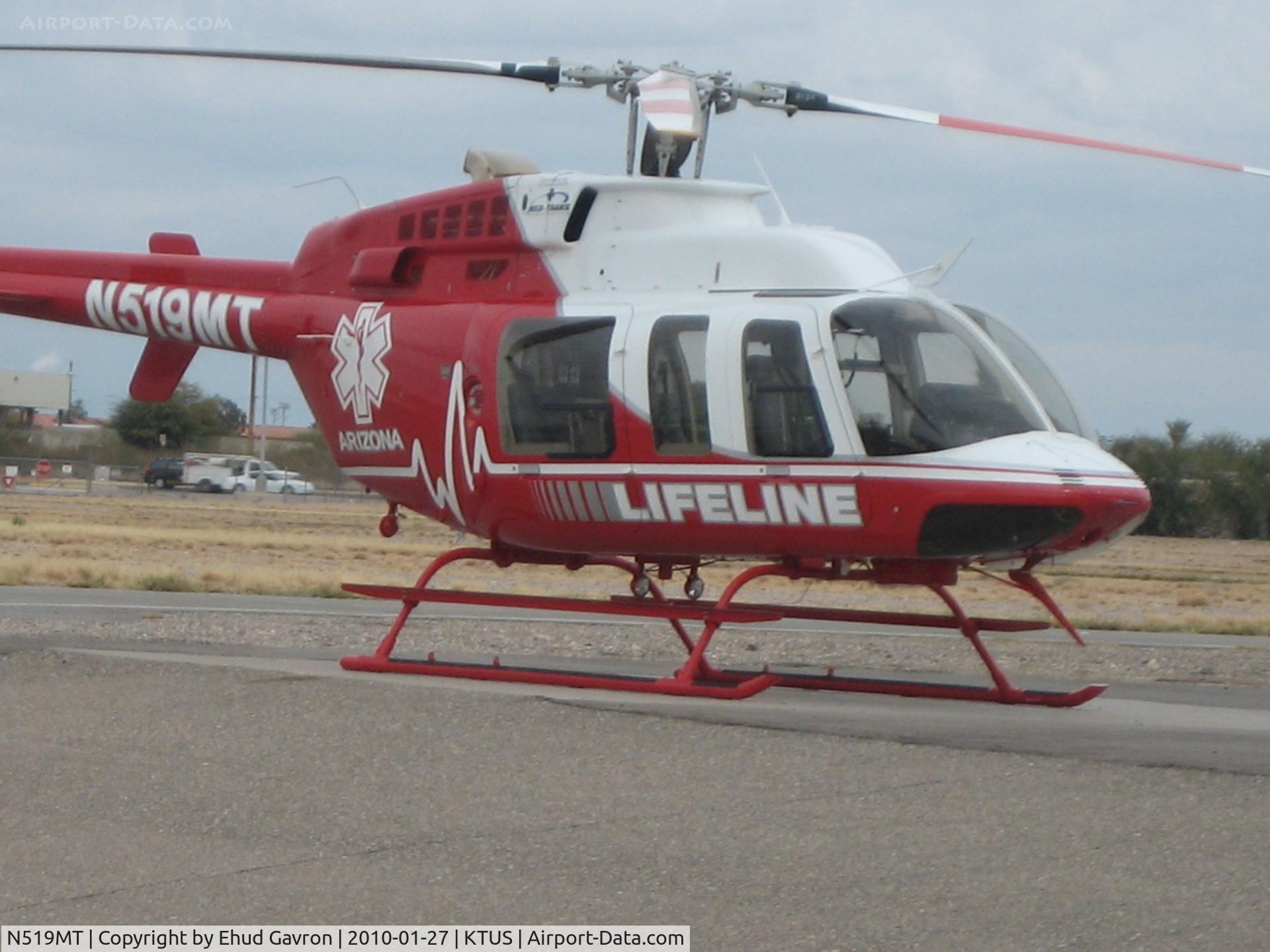 N519MT, 2009 Bell 407 C/N 53956, Lifeline Helicopter at Med-Trans hangar, KTUS