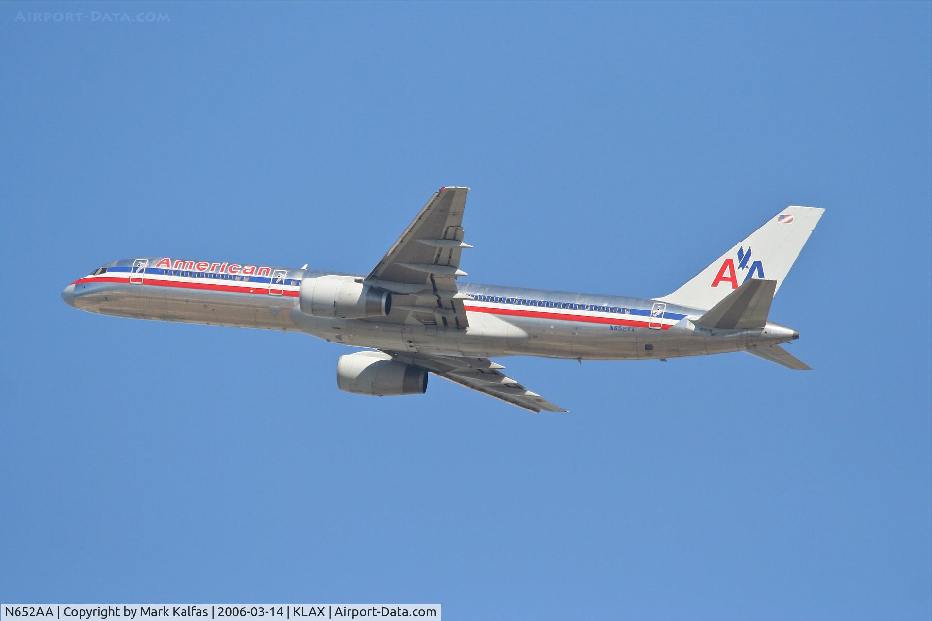 N652AA, 1991 Boeing 757-223 C/N 24610, American Airlines Boeing 757-223, 25R departure KLAX.