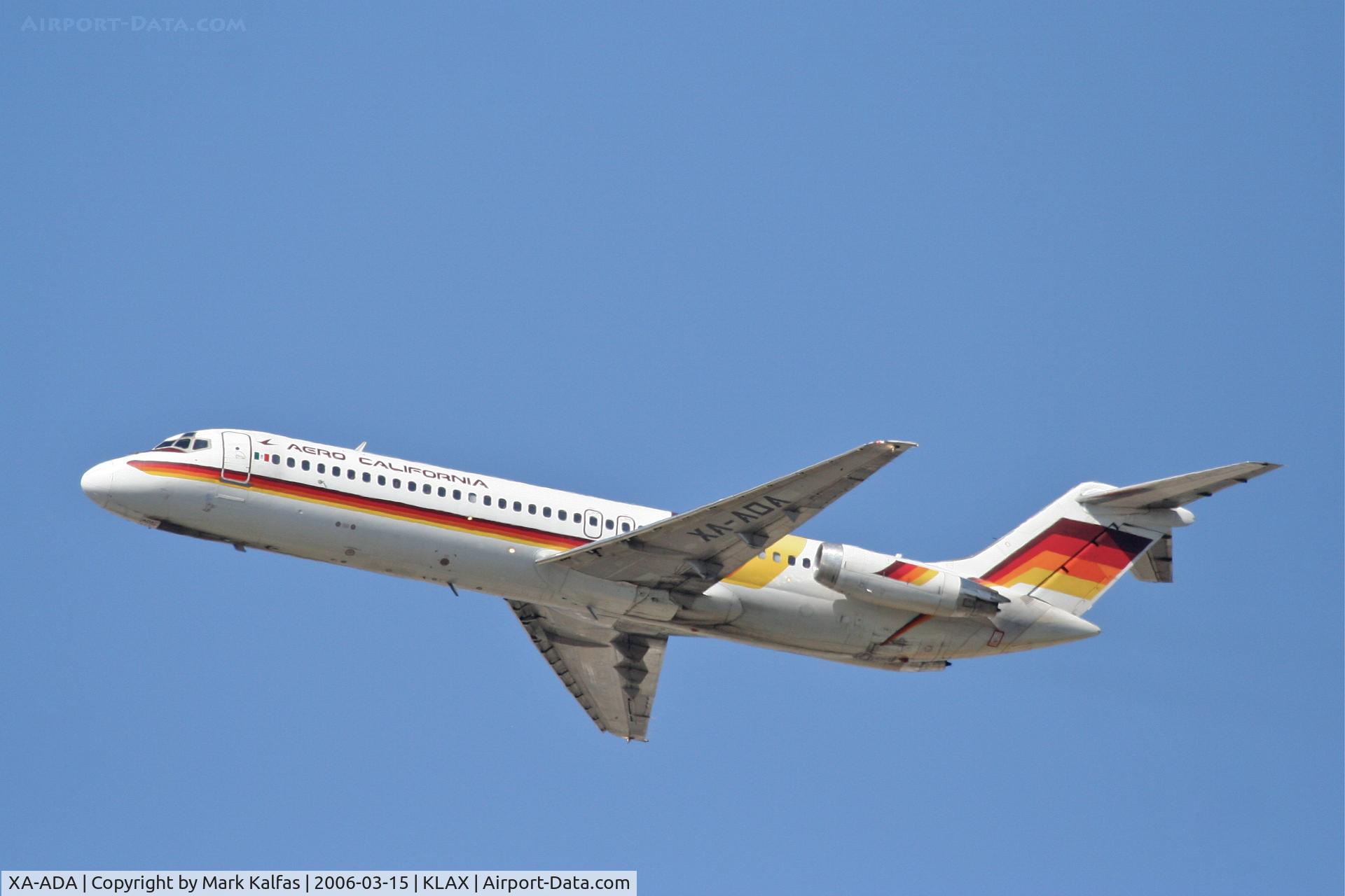 XA-ADA, 1979 McDonnell Douglas DC-9-32 C/N 48112, Aero California McDonnell Douglas DC-9-32 (cn 48112/926)25R KLAX.