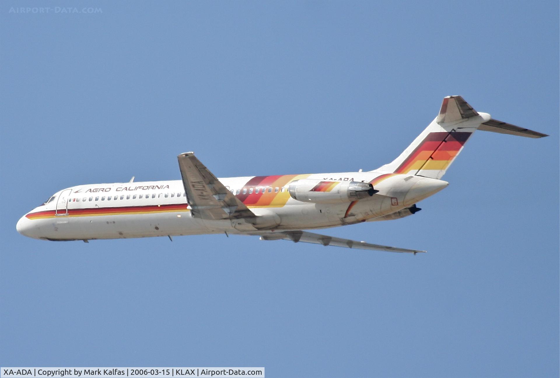 XA-ADA, 1979 McDonnell Douglas DC-9-32 C/N 48112, Aero California McDonnell Douglas DC-9-32 (cn 48112/926)25R KLAX.