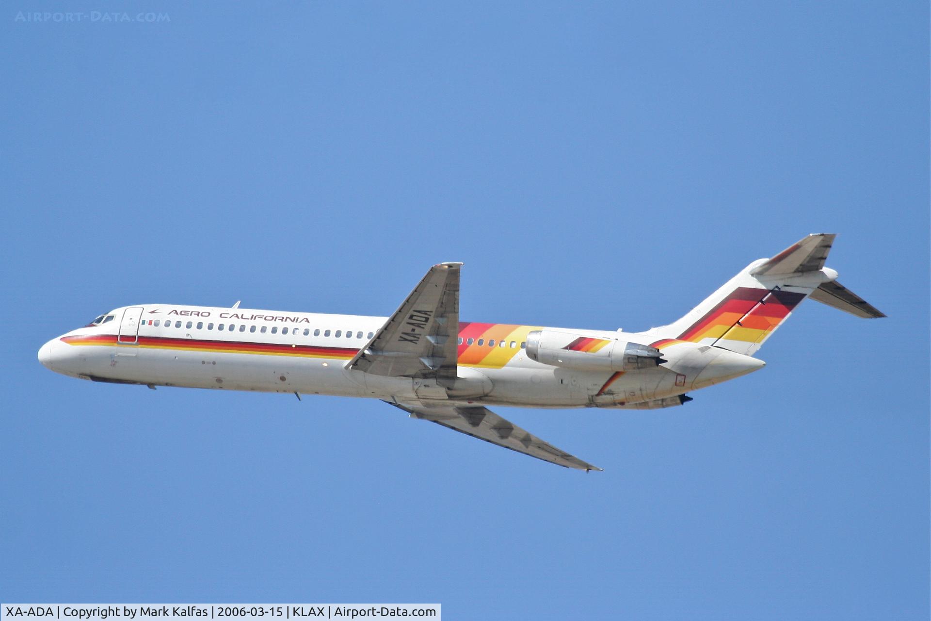 XA-ADA, 1979 McDonnell Douglas DC-9-32 C/N 48112, Aero California McDonnell Douglas DC-9-32 (cn 48112/926)25R KLAX.