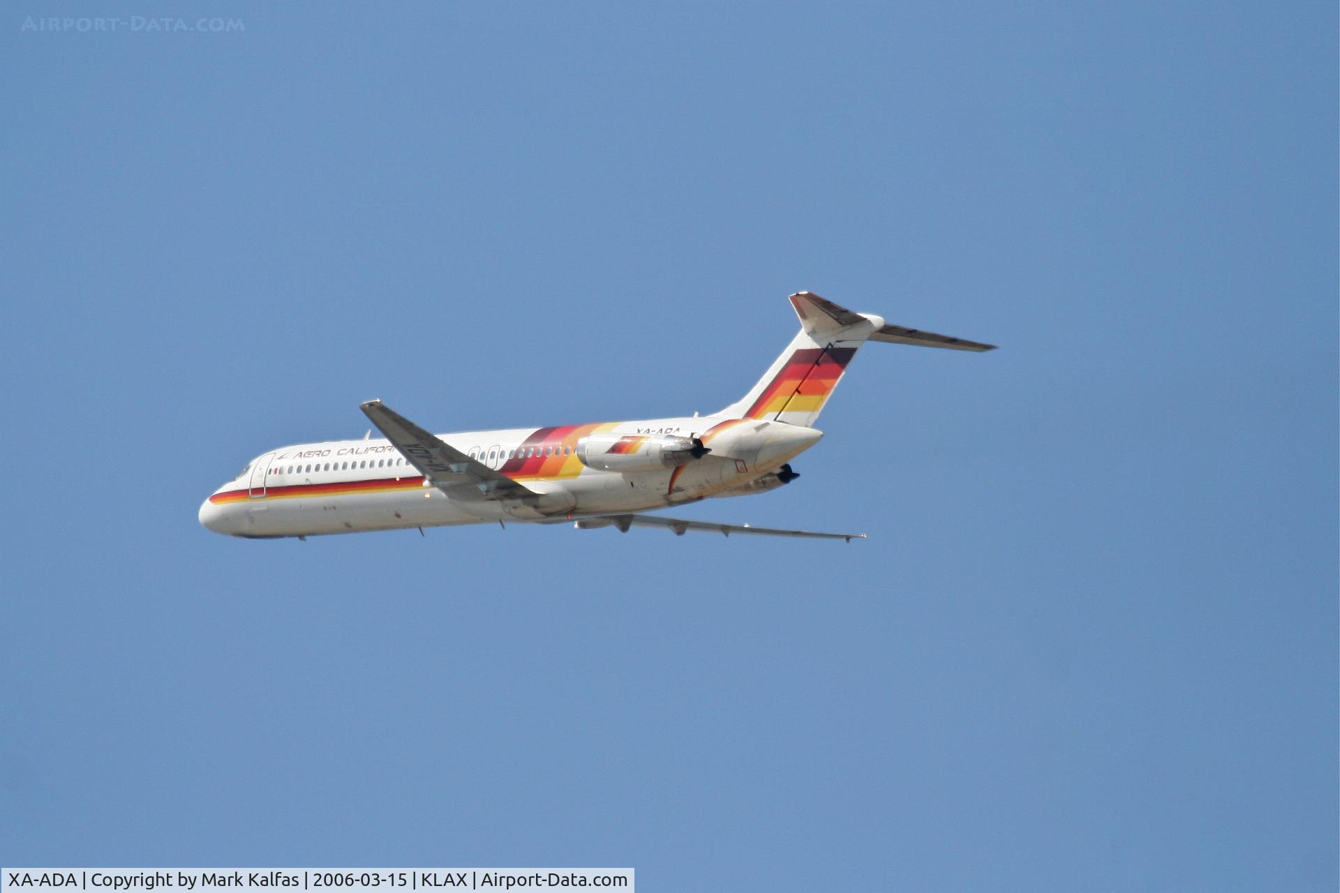 XA-ADA, 1979 McDonnell Douglas DC-9-32 C/N 48112, Aero California McDonnell Douglas DC-9-32 (cn 48112/926)25R KLAX.