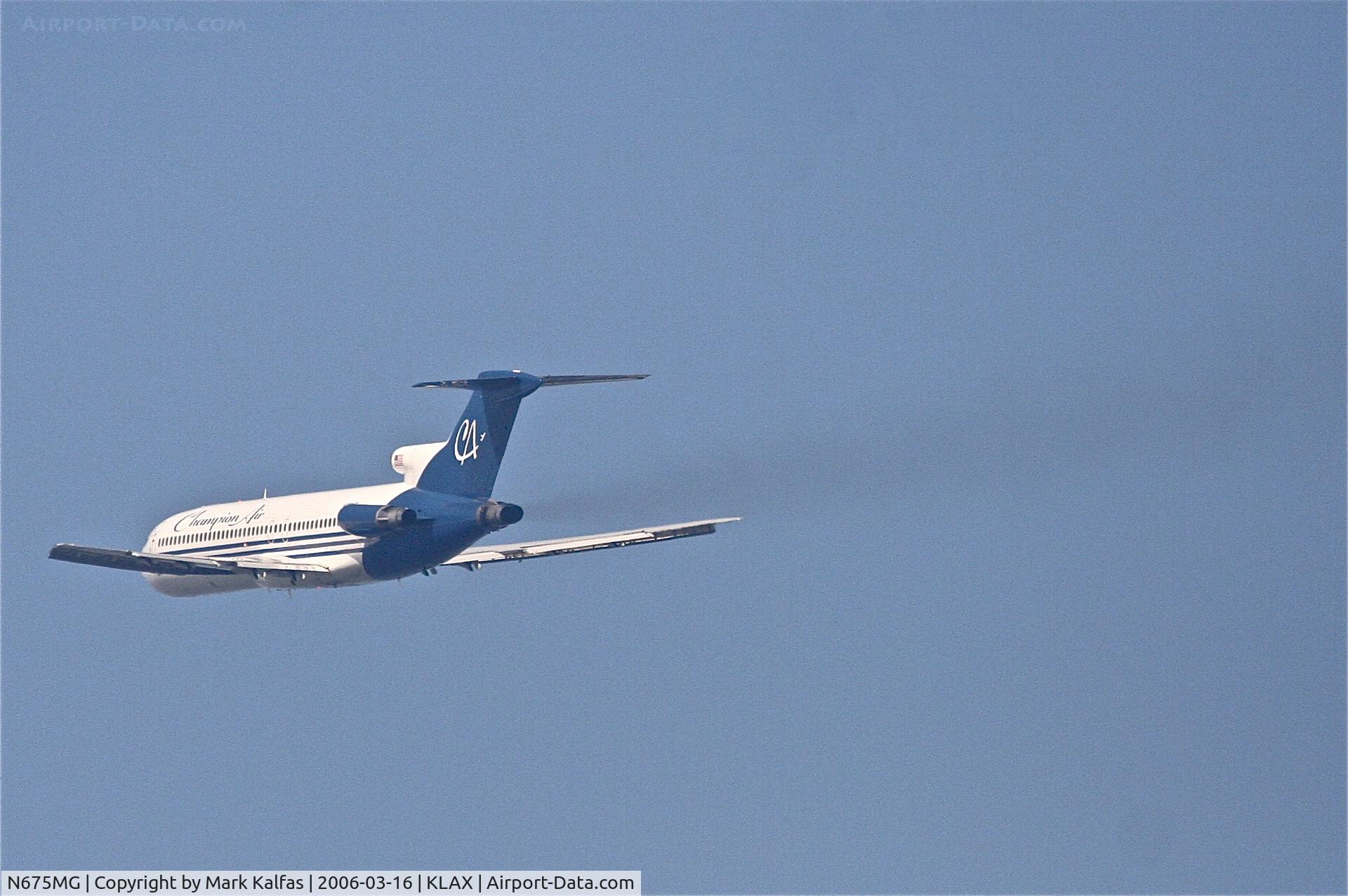 N675MG, 1981 Boeing 727-225 C/N 22553, Champion Air Boeing 727-225, 25L departure KLAX.