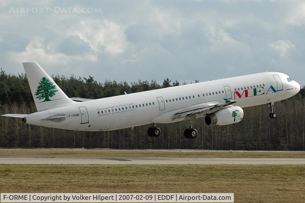 F-ORME, 2003 Airbus A321-231 C/N 1878, MEA