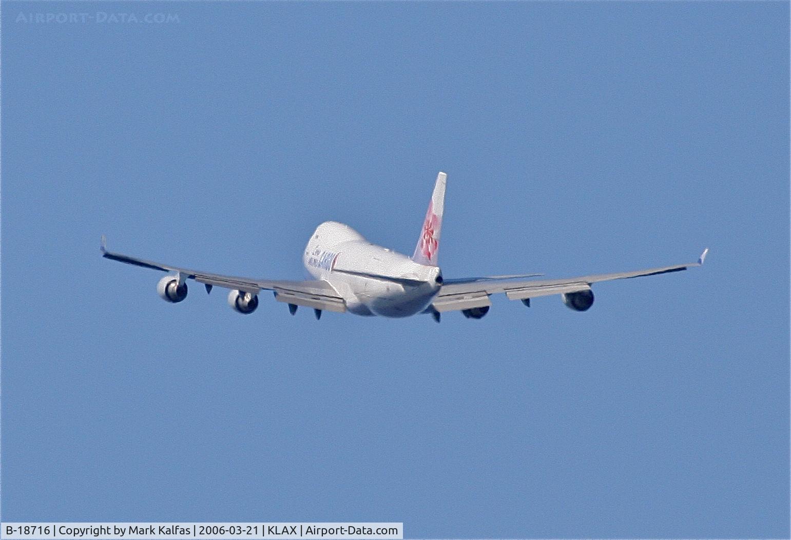 B-18716, 2003 Boeing 747-409F/SCD C/N 33732, Air China Cargo Boeing 747-409F, 25L departure KLAX.