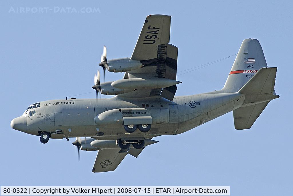 80-0322, 1980 Lockheed C-130H-LM Hercules C/N 382-4903, C-130H