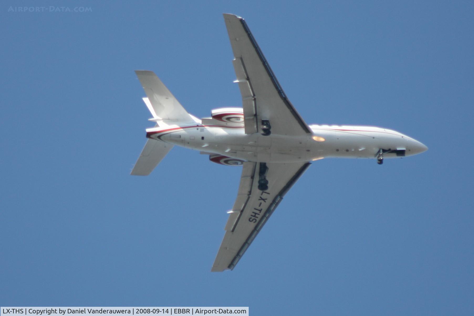LX-THS, 1987 Dassault Falcon 50 C/N 185, On approach to RWY 07L