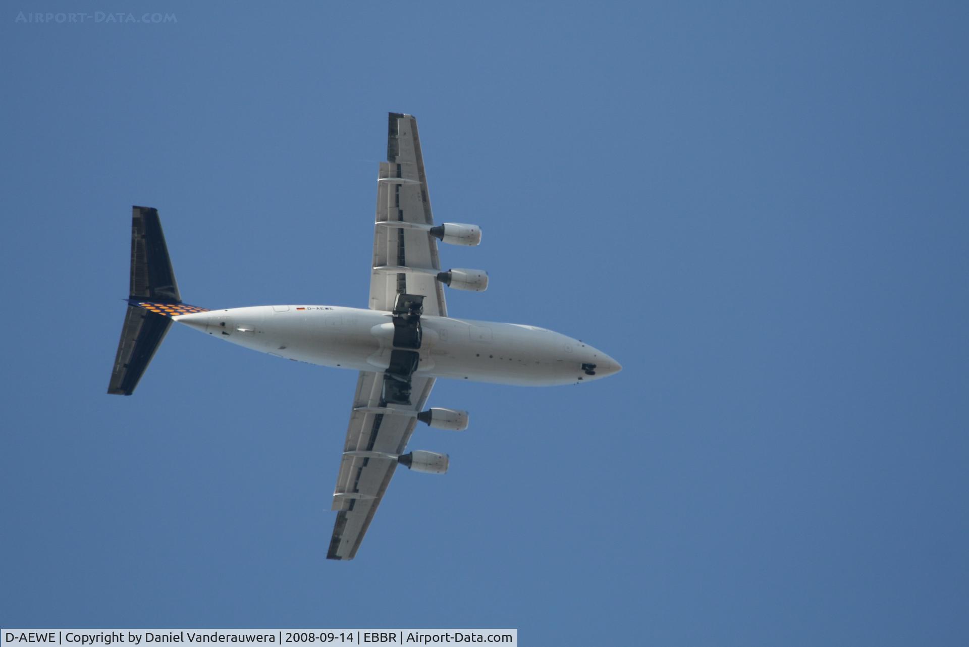 D-AEWE, 1987 British Aerospace BAe.146-200 C/N E2077, On approach to RWY 07L