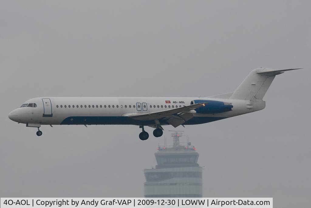 4O-AOL, 1989 Fokker 100 (F-28-0100) C/N 11268, Montenegro Airlines F100