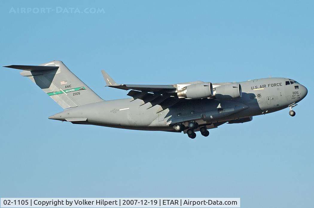 02-1105, 2002 Boeing C-17A Globemaster III C/N 50114, C-17 cn: P-105