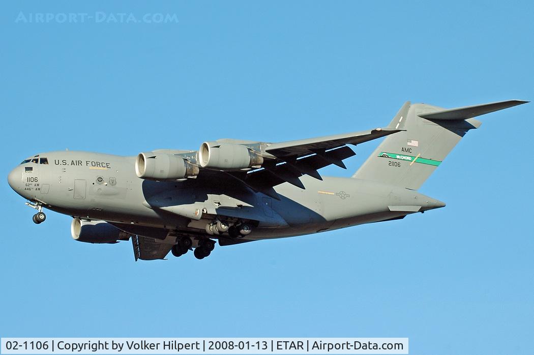 02-1106, 2002 Boeing C-17A Globemaster III C/N P-106, at ETAR