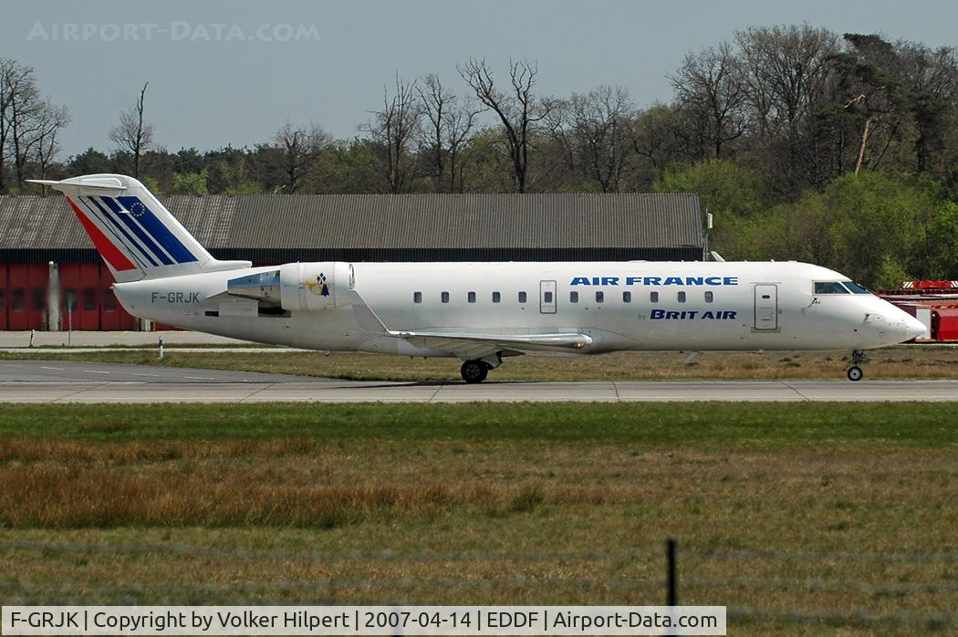 F-GRJK, 1998 Canadair CRJ-100ER (CL-600-2B19) C/N 7219, Air France Regional