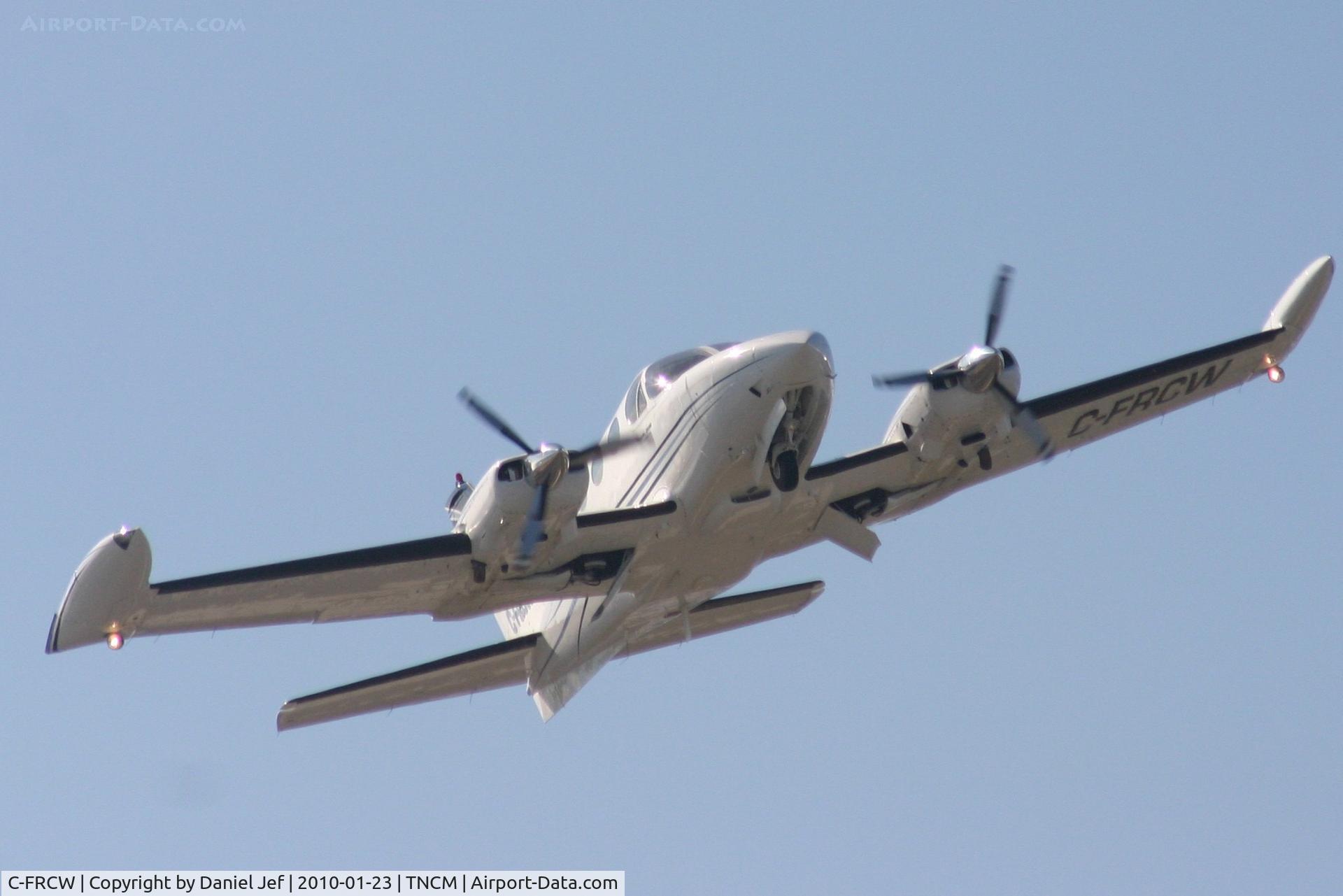 C-FRCW, 1976 Cessna 340A C/N 340A0045, C-FRCW departing TNCM