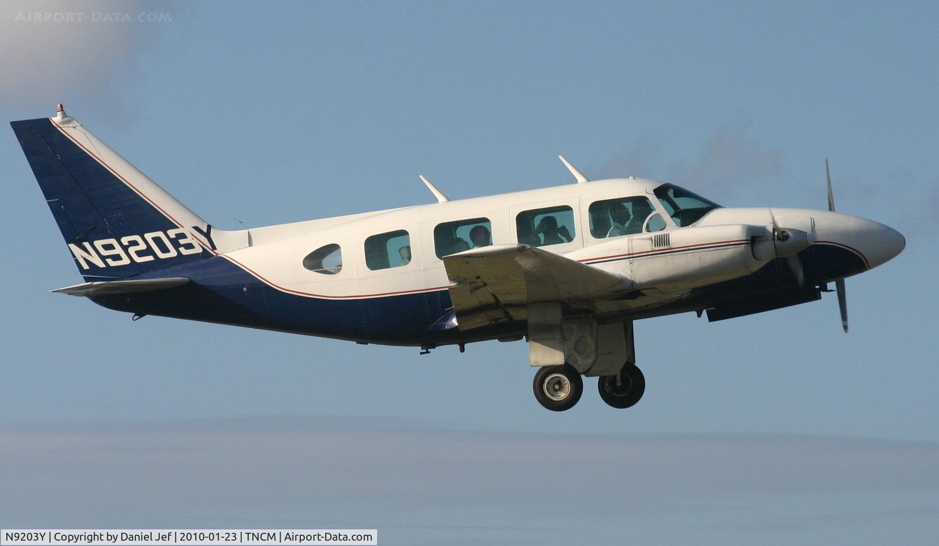 N9203Y, 1968 Piper PA-31-310 Navajo C/N 31-266, N9203Y departing TNCM