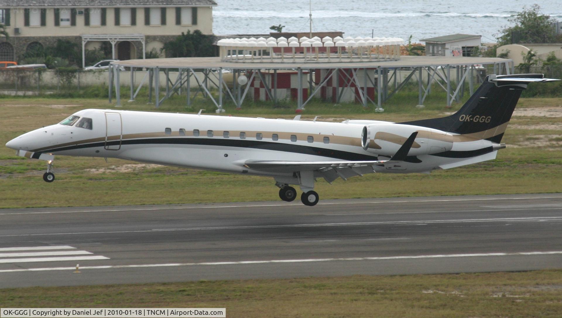 OK-GGG, 2007 Embraer EMB-135BJ Legacy 600 C/N 14500986, OK-GGG landing at TNCM runway 10
