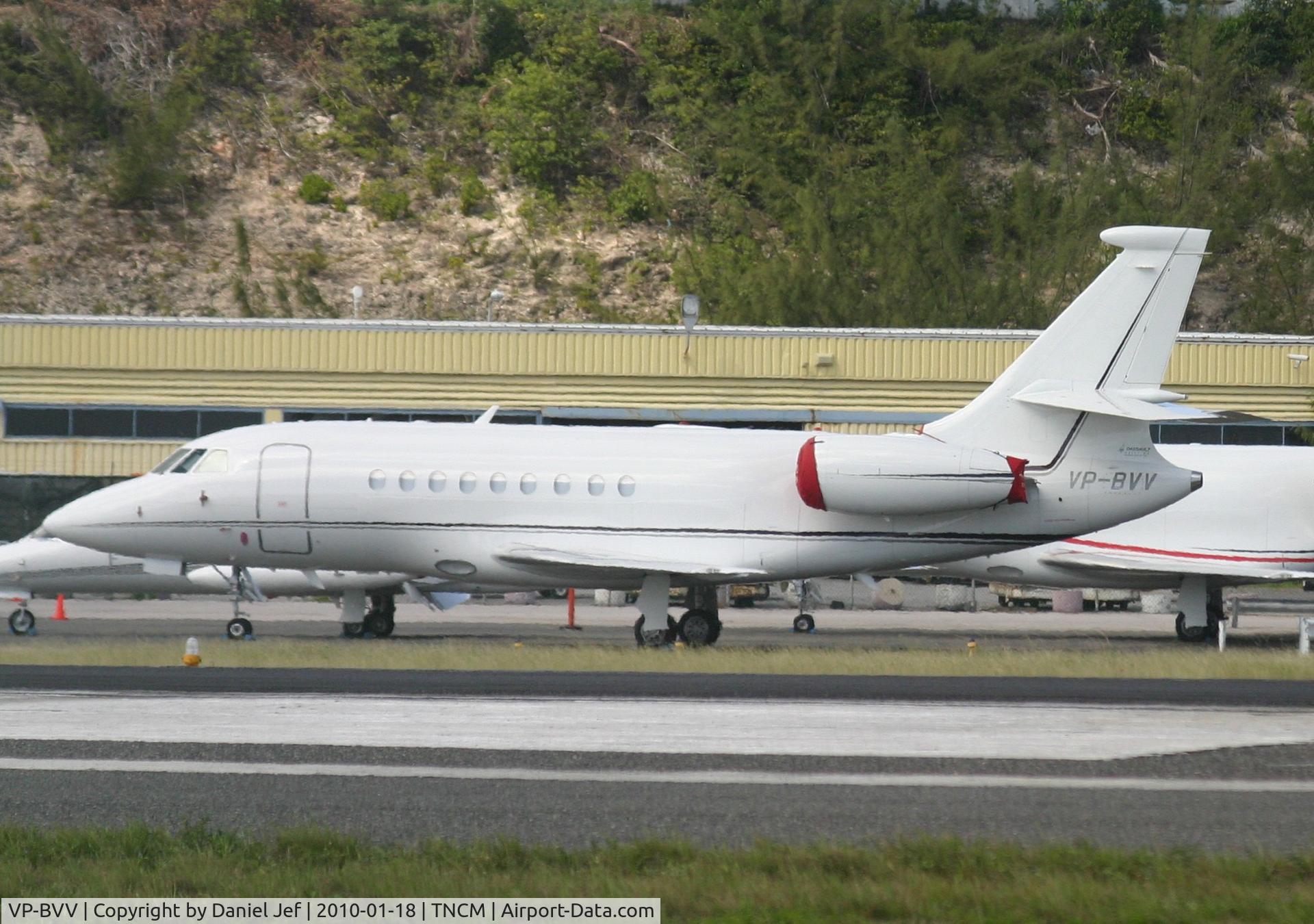 VP-BVV, 2006 Dassault Falcon 2000EX C/N 125, VP-BVV park at the Cargo ramp