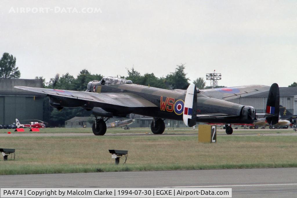 PA474, 1945 Avro 683 Lancaster B1 C/N VACH0052/D2973, Avro Lancaster B1 at RAF Leeming in 1994.