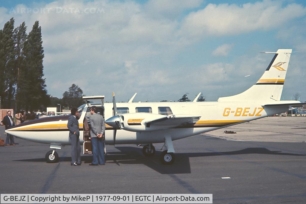 G-BEJZ, 1976 Smith Aerostar 601P C/N 61P-0376-122, 1977 Business and Light Aviation Show.