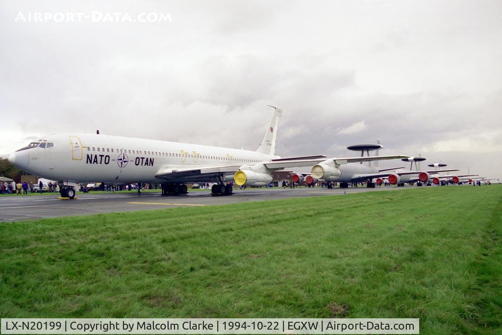 LX-N20199, 1969 Boeing 707-329C C/N 20199, Boeing 707-329C LX-N20199 at RAF Waddington's Photocall in 1994.