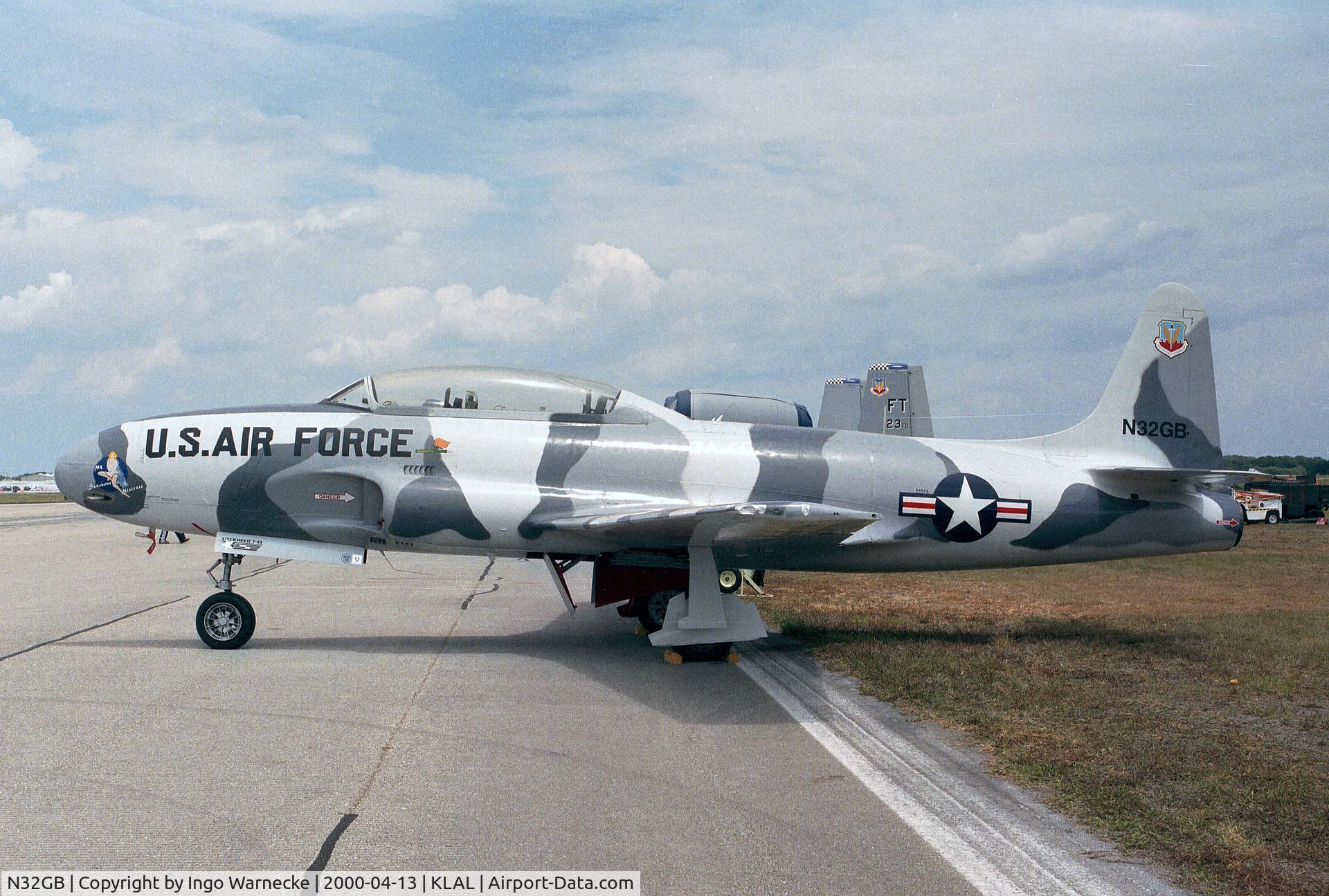 N32GB, 1953 Lockheed T-33A Shooting Star C/N 580-9712, Lockheed T-33A at Sun 'n Fun 2000, Lakeland FL