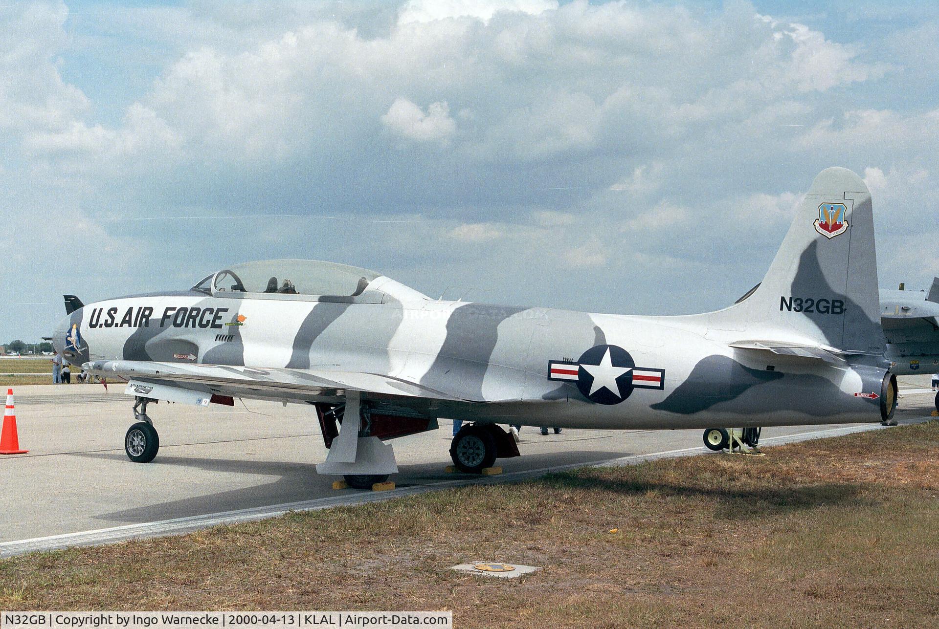 N32GB, 1953 Lockheed T-33A Shooting Star C/N 580-9712, Lockheed T-33A at Sun 'n Fun 2000, Lakeland FL