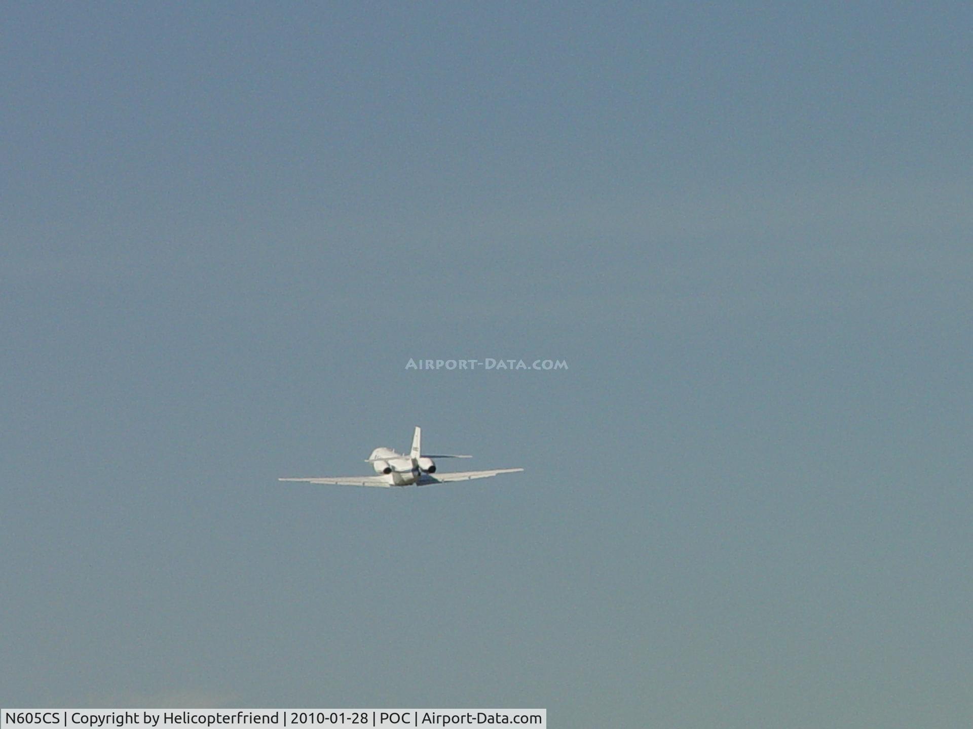 N605CS, 2006 Cessna 680 Citation Sovereign C/N 680-0001, Crossing over Puddingstone Lake