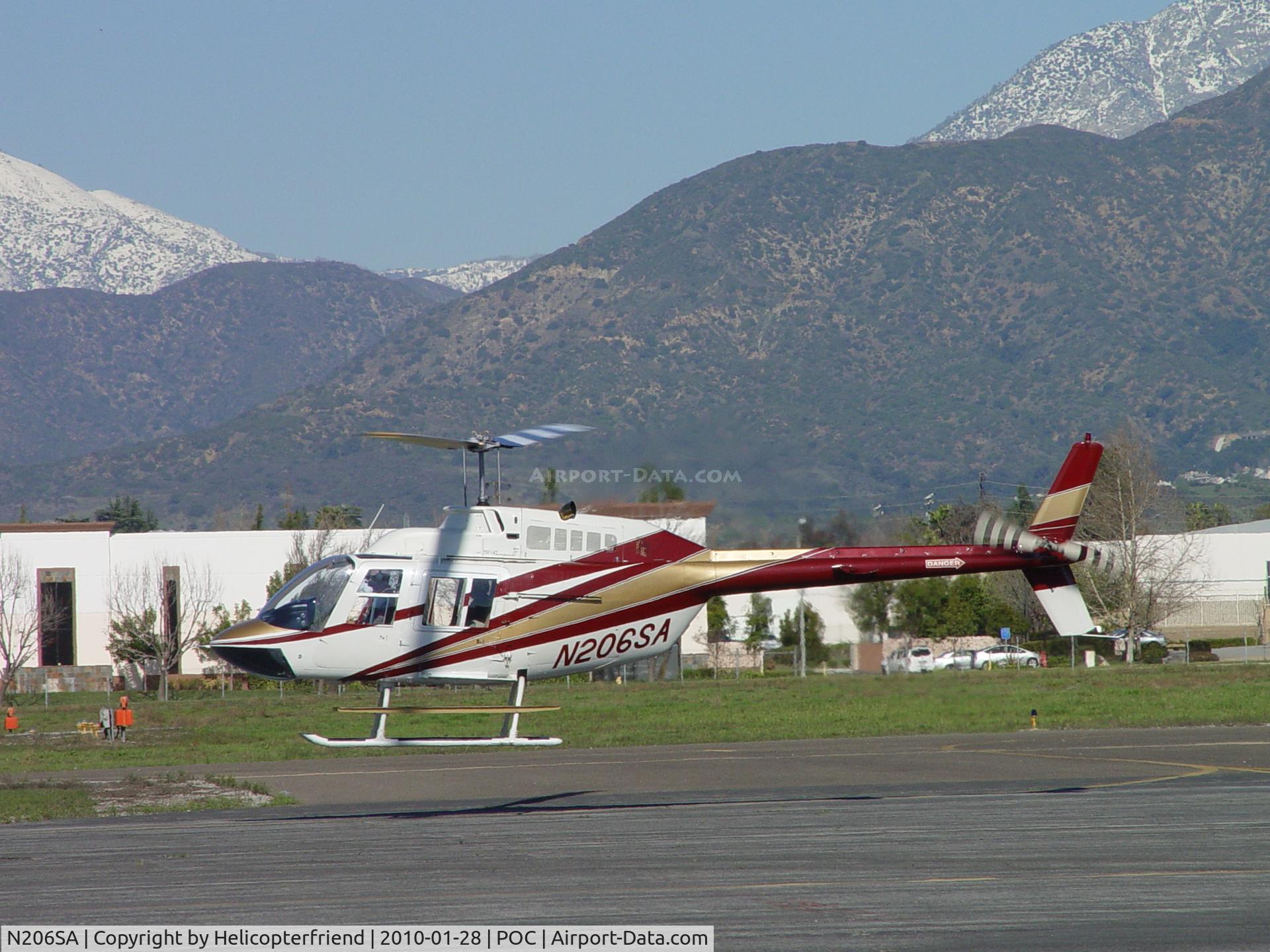 N206SA, 1973 Bell 206B JetRanger II C/N 1013, Air taxiing to helipad