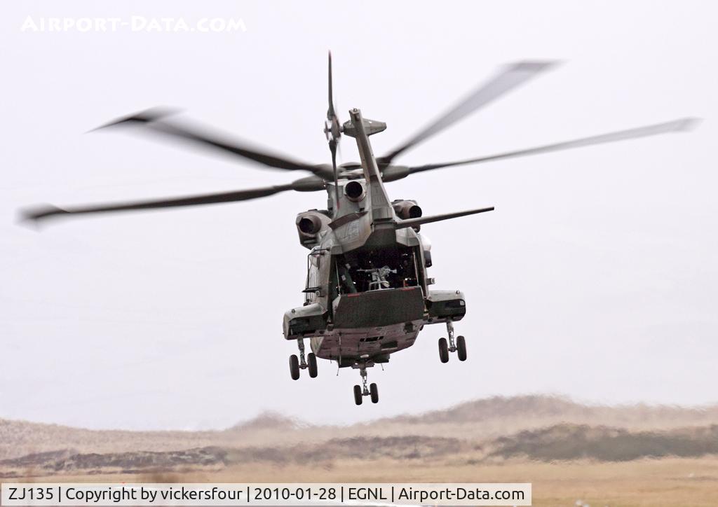 ZJ135, Westland Merlin HC.3 C/N 50187, Royal Air Force. Operated by 28 and 78 Squadrons, coded 'T'.