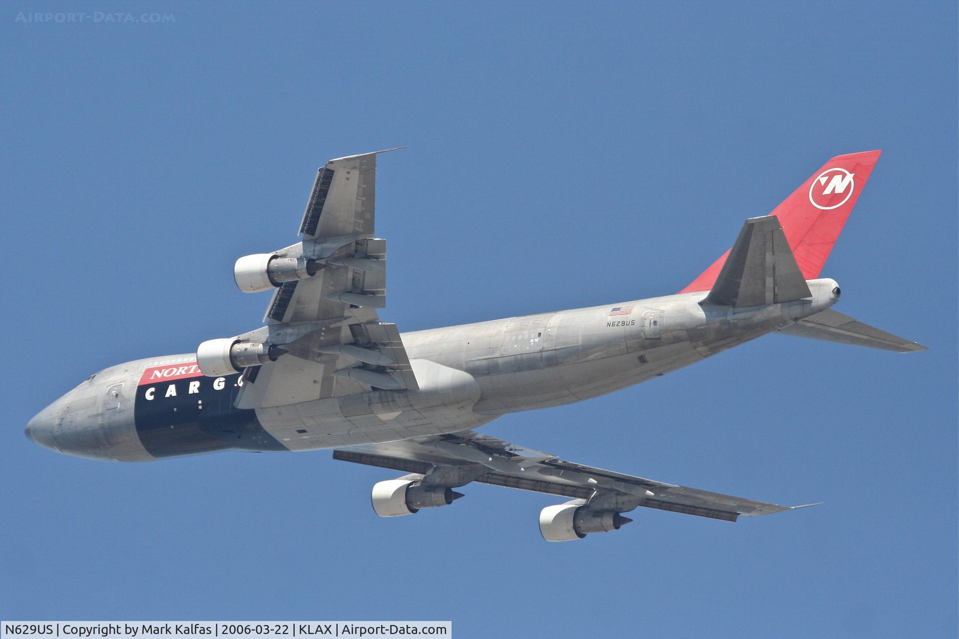 N629US, 1980 Boeing 747-251F C/N 22388, Northwest Cargo Boeing 747-251F , 25L departure KLAX.