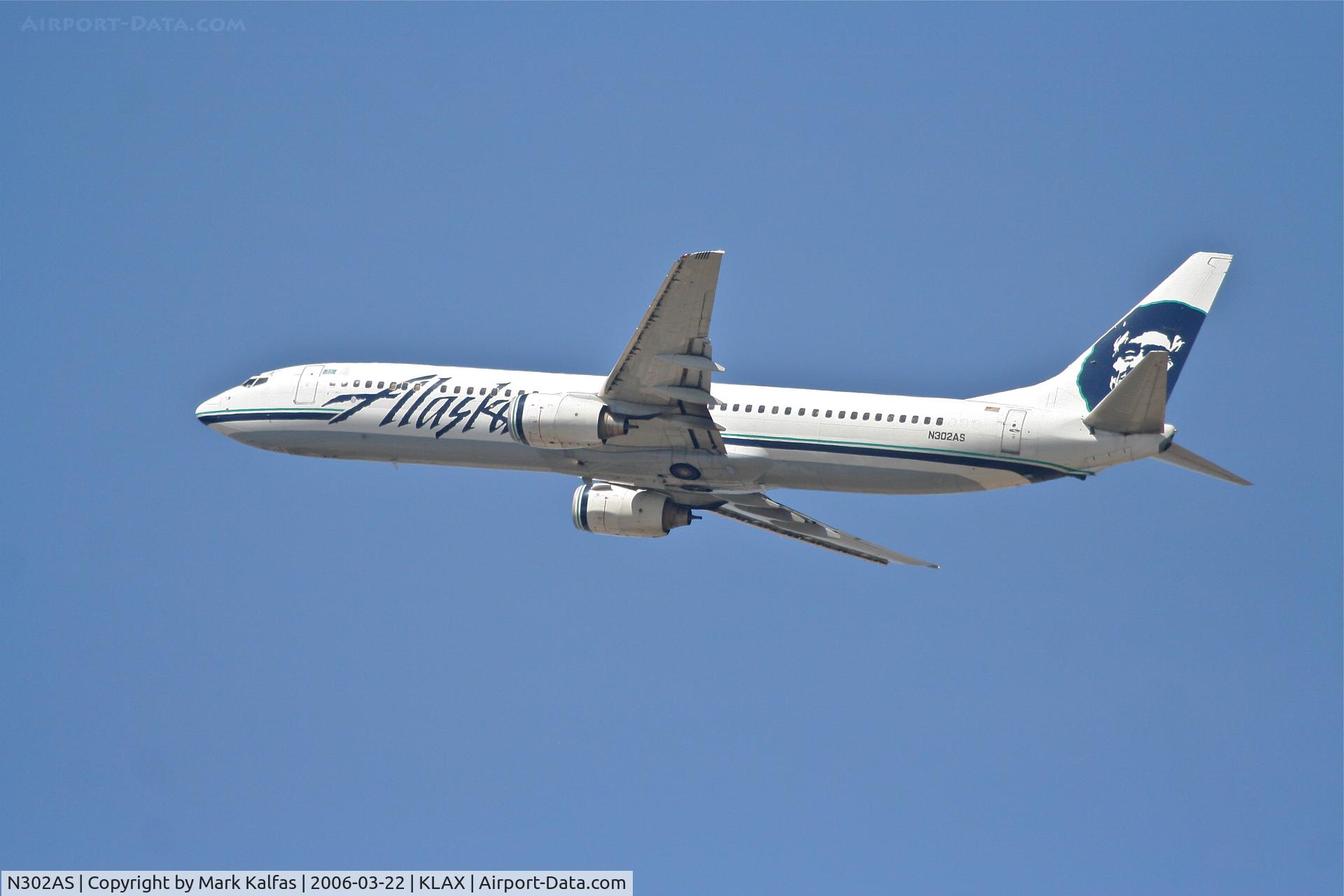 N302AS, 2003 Boeing 737-990 C/N 30017, Alaska Airlines Boeing 737-990, 25R departure KLAX.