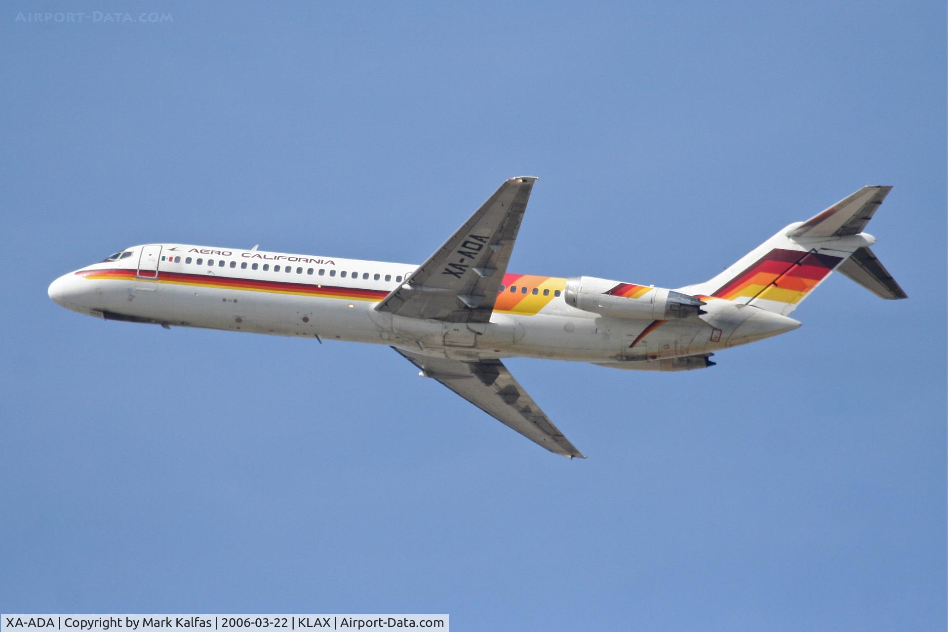 XA-ADA, 1979 McDonnell Douglas DC-9-32 C/N 48112, Aero California McDonnell Douglas DC-9-32 (cn 48112/926)25R KLAX.
