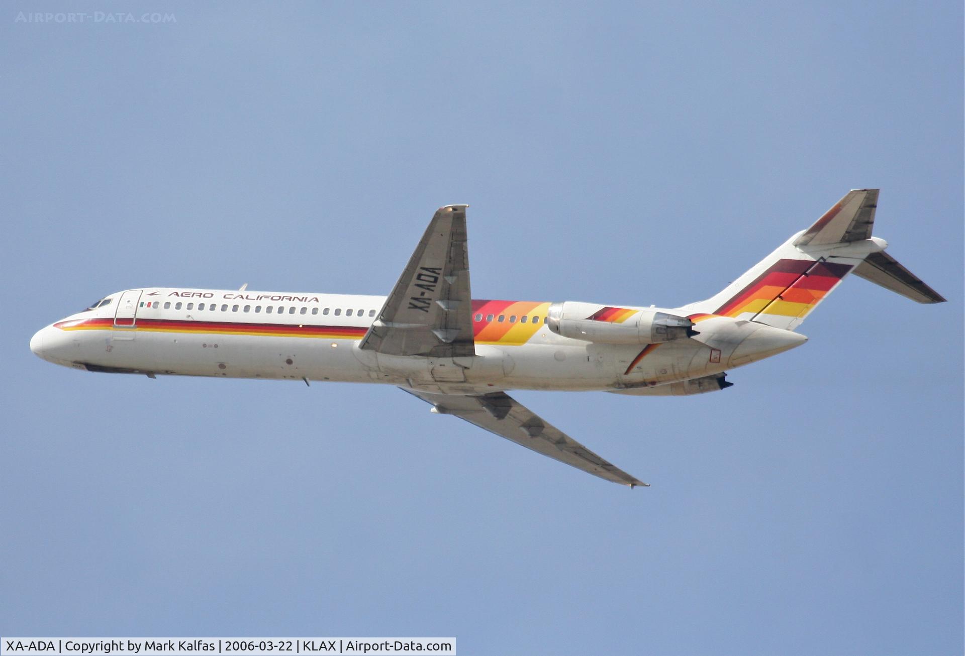 XA-ADA, 1979 McDonnell Douglas DC-9-32 C/N 48112, Aero California McDonnell Douglas DC-9-32 (cn 48112/926)25R KLAX.