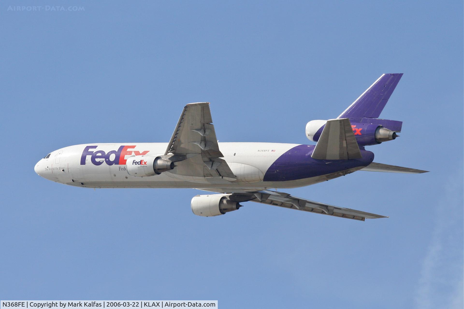 N368FE, 1971 McDonnell Douglas MD-10-10F C/N 46606, FedEX MD-10-10F, 25L departure KLAX.