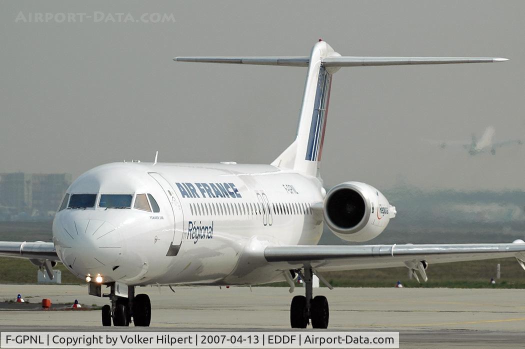 F-GPNL, 1990 Fokker 100 (F-28-0100) C/N 11325, Air France Regional