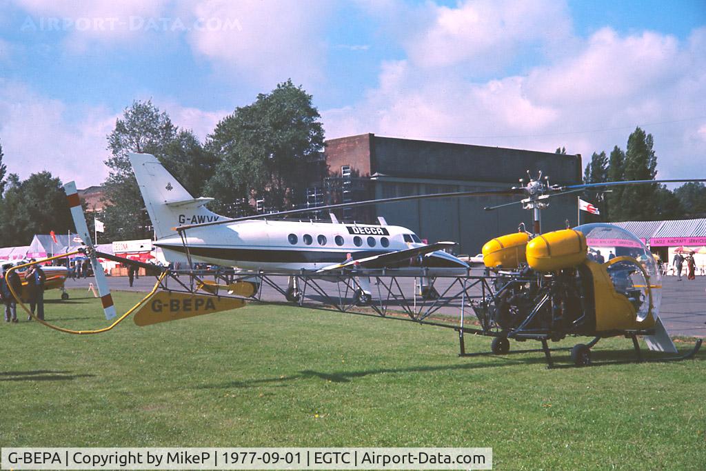 G-BEPA, 1966 Westland AB-47G-3B-1 C/N WAP139, 1977 Business and Light Aviation Show.