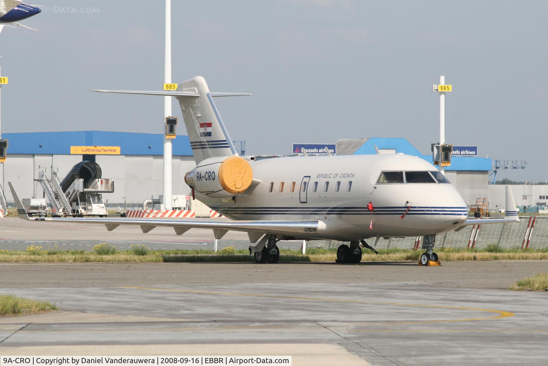 9A-CRO, 1996 Canadair Challenger 604 (CL-600-2B16) C/N 5322, Parked on G.A. apron