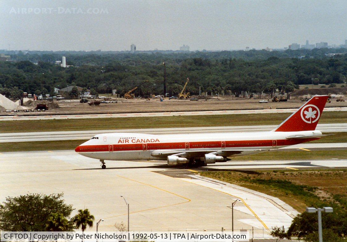 C-FTOD, 1973 Boeing 747-133 C/N 20767, Boeing 747-133 of Air Canada at Tampa in May 1992.