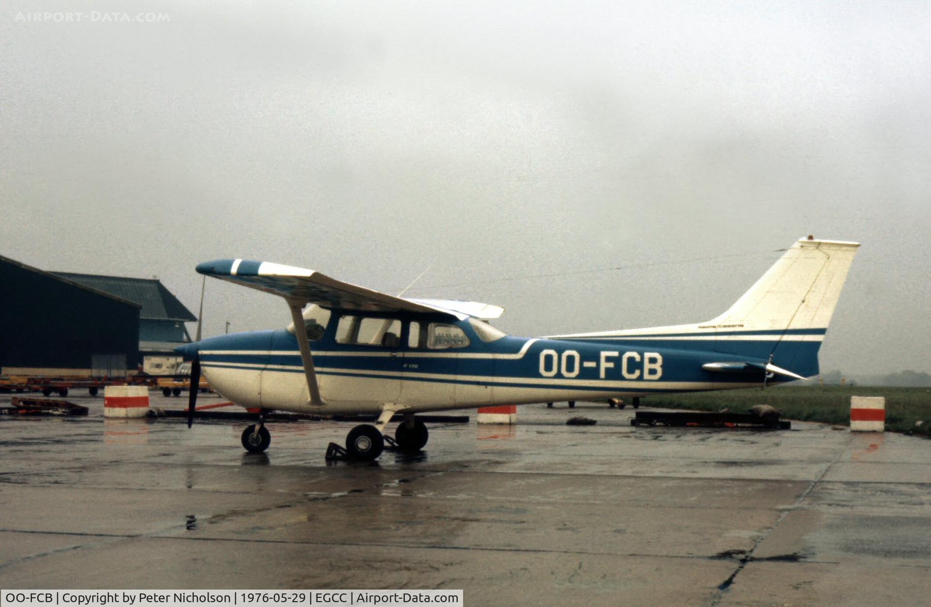 OO-FCB, 1973 Reims F172M Skyhawk Skyhawk C/N 0923, Cessna F.172M Skyhawk at Manchester in May 1976.