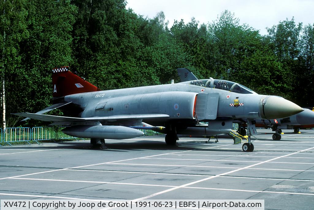XV472, 1969 McDonnell Douglas Phantom FGR2 C/N 3298, In 1991 the Phantom was in it last years of operation. This one appeared on the static of the Florennes open house.