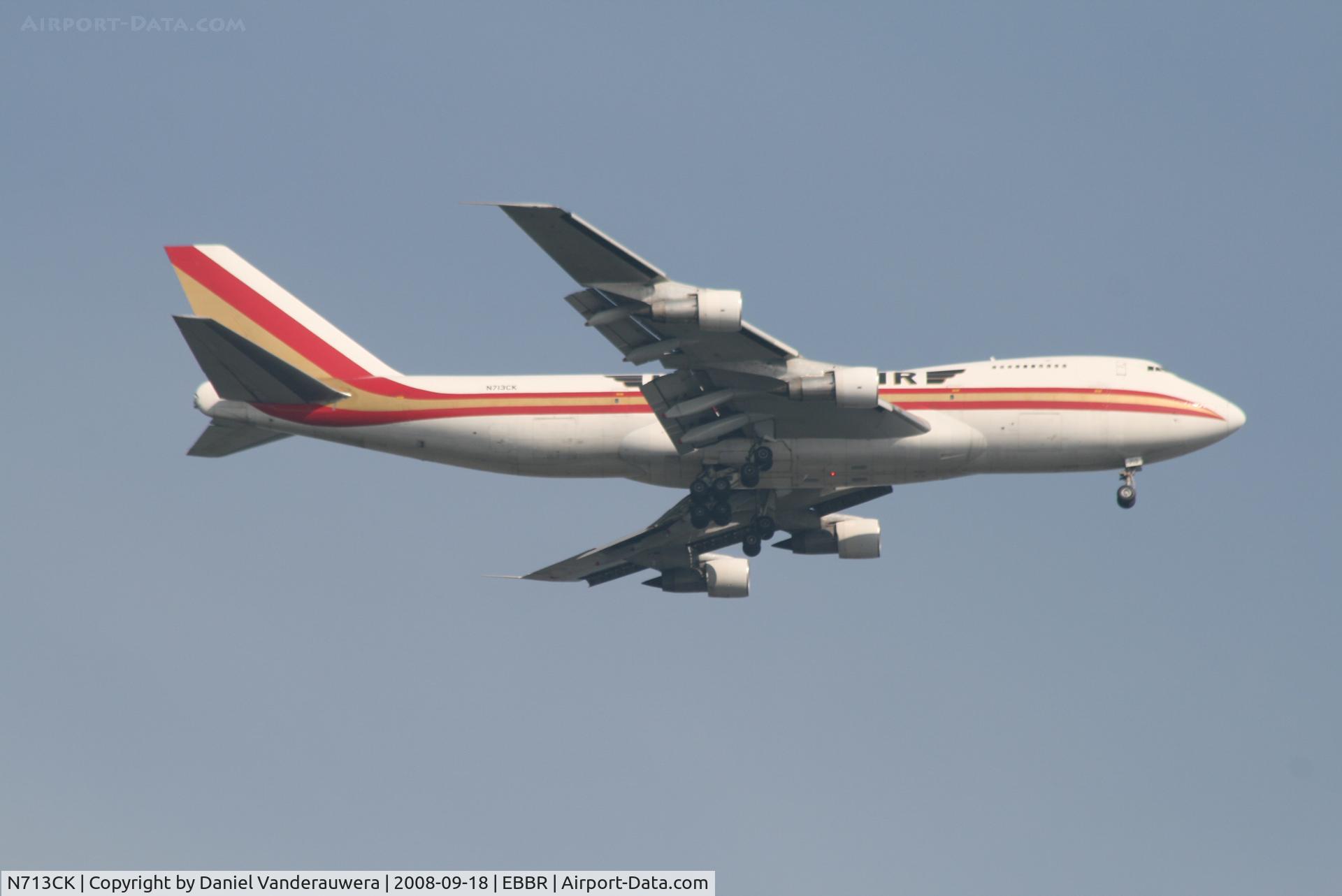 N713CK, 1975 Boeing 747-2B4B C/N 21099, On approach to RWY 07L  (shot from Basilic of Koeckelberg)