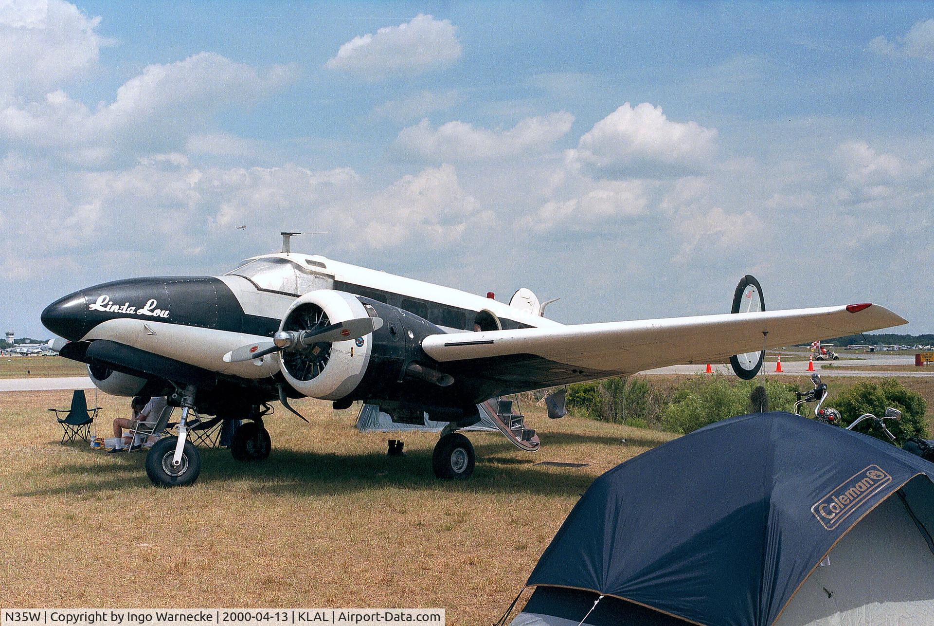 N35W, 1954 Beech D18S C/N A1006, Beechcraft D18S Twin Beech converted to tricycle undercarriage at Sun 'n Fun 2000, Lakeland FL